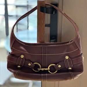 Coach purple hobo plus coach silk scarf